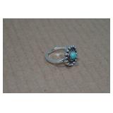 Silver Tone Turquois Ring