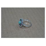 Silver Tone Turquois Ring