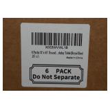 6-Pack 32"x43" Round Cocktail Table Covers - Royal Blue