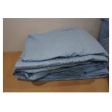 King Quilt with 2 Pillowcases and Throw Pillow - Blue