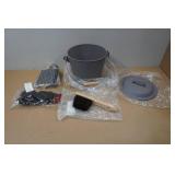 Mini Ash Bucket wih Lid, Shovel & Brush