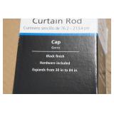 Single Curtain Rod - Black - 30"-84"