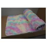Rainbow Faux Fur Runner Rug - 2