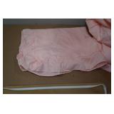 Janzaa Twin Vintage Style Comforter Set - Blanket & Pillowcase - Pink