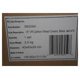 Set of 4 15" VR Carbon Wheel Covers - Black