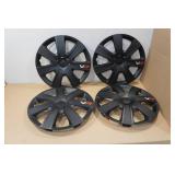 Set of 4 15" VR Carbon Wheel Covers - Black