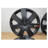 Set of 4 15" VR Carbon Wheel Covers - Black