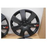 Set of 4 15" VR Carbon Wheel Covers - Black