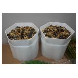 2 Decorative Faux Plants and Pots