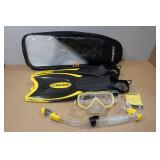 Cressi Adult Rondine Palau Fin Snorkel Set - Fin Size S/M