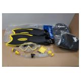 Cressi Adult Rondine Palau Fin Snorkel Set - Fin Size L/XL