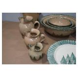 Three Rivers Pottery Stoneware Dish and Service Set
