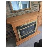 Beautiful designed Electric Fireplace (Used, Like New); Dimension: 55"L x 18"W x 43"H