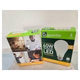 Lot of Two Packs containing 8 High Efficiency LED 60W Light Bulbs (NEW)