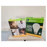 Lot of Two Packs containing 8 High Efficiency LED 60W Light Bulbs (NEW)