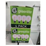 Lot of Two Packs containing 8 Greenlite 4W Light Bulbs (NEW)