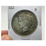 1922 Peace Silver Dollar