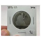 1876-CC Seated Silver Half Dollar