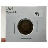 1864 Bronze Indian Head Cent