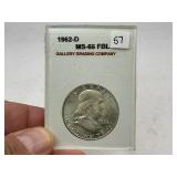 1962-D Franklin Silver Half Dollar