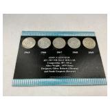 5pc Collection of 40% silver Kennedy Halves
