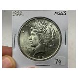 1922 Peace Silver Dollar