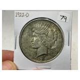 1922-D Peace Silver Dollar