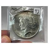 1924 Peace Silver Dollar
