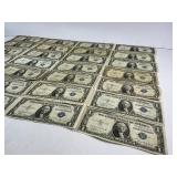 28x Lot of 1935 Silver Certificates