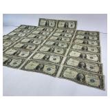 30x Lot of 1935 Silver Certificates