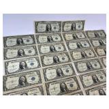 30x Lot of 1935 Silver Certificates