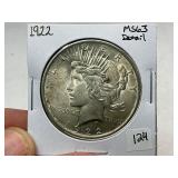 1922 Peace Silver Dollar