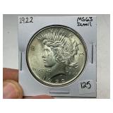 1922 Peace Silver Dollar