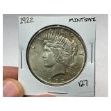 1922 Peace Silver Dollar