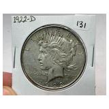 1922-D Peace Silver Dollar