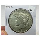 1922-S Peace Silver Dollar