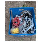 Large Bin Of Mixed Items - Tools, Hitch, More
