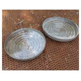 2 Galvanized Trash Can Lids With Handles - 18"