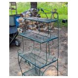 Rod Iron bakers Rack - Patio Coffee Bar - Grilling