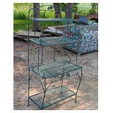Rod Iron bakers Rack - Patio Coffee Bar - Grilling