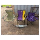Lot of 4 Folding Chairs - Including nice Vikings Chair