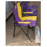 Lot of 4 Folding Chairs - Including nice Vikings Chair