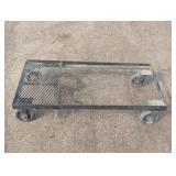Large Heavy Duty Metal Rolling Cart - Low Profile Built to Last