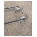 Large Heavy Duty Metal Rolling Cart - Low Profile Built to Last