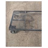 Large Heavy Duty Metal Rolling Cart - Low Profile Built to Last