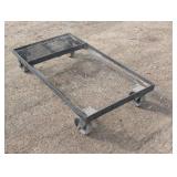 Large Heavy Duty Metal Rolling Cart - Low Profile Built to Last
