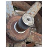 Large Iron Wheel - Bidding on 1 with QTY of 8 - Pick Which Ones You Want - Very Heavy