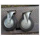 200 x 50 (8"x2") Caster Assembly With Swivel Plate, NO BRAKE and Foam Fill Tire
