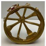 Heavy Metal And Enameled Crown With Jewels 3"