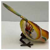 Vintage Tin Litho Wind Up Bird & Chicks (ALL WORK) 4 1/2" & 2"